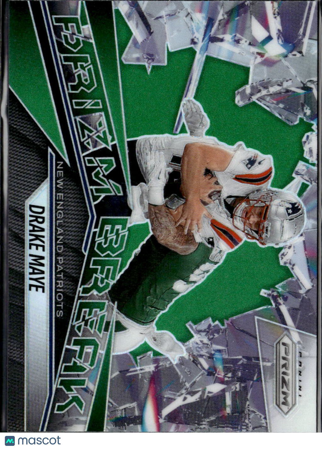 Drake Maye 2025 Panini Prizm Prizm Break Green Prizm New England Patriots