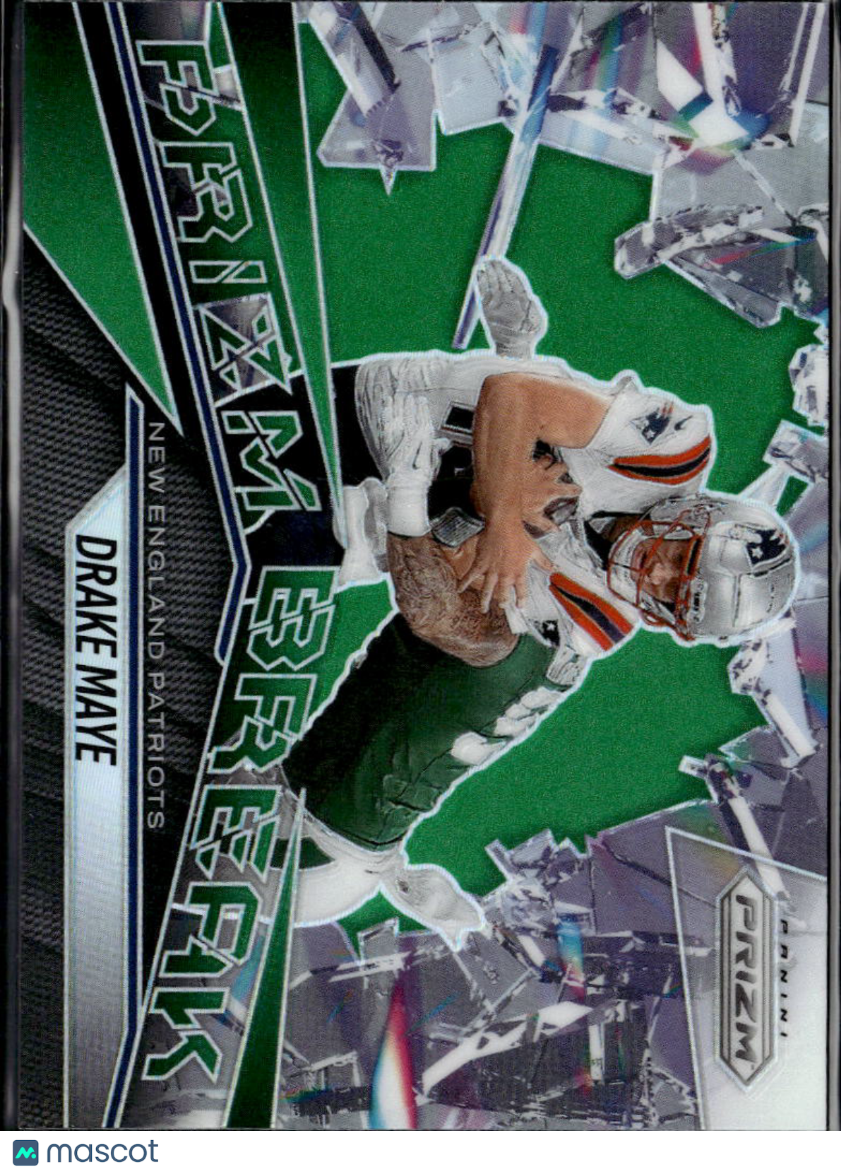 Drake Maye 2025 Panini Prizm Prizm Break Green Prizm New England Patriots