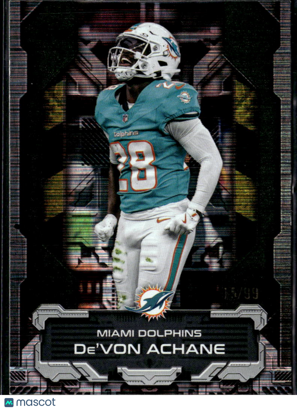 De'Von Achane 2026 Topps Touchdown Machines 15/99 Miami Dolphins