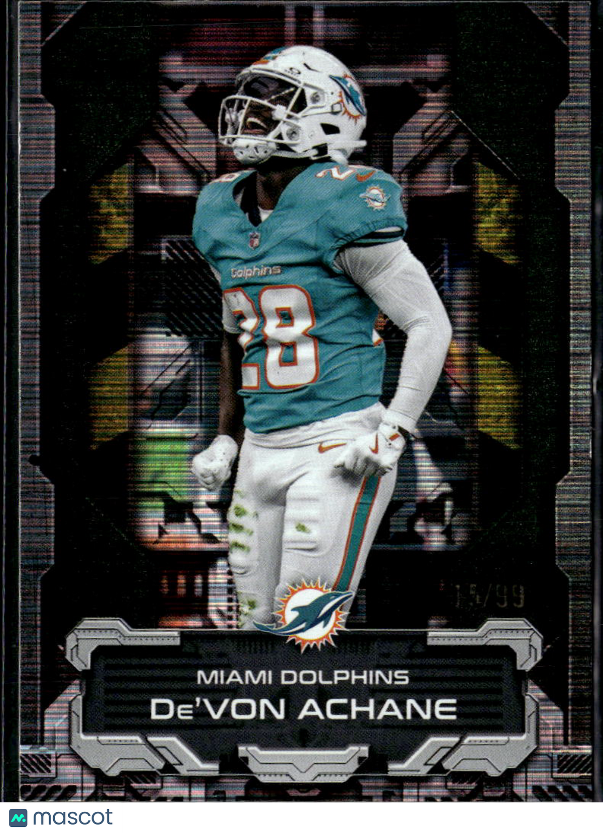 De'Von Achane 2026 Topps Touchdown Machines 15/99 Miami Dolphins