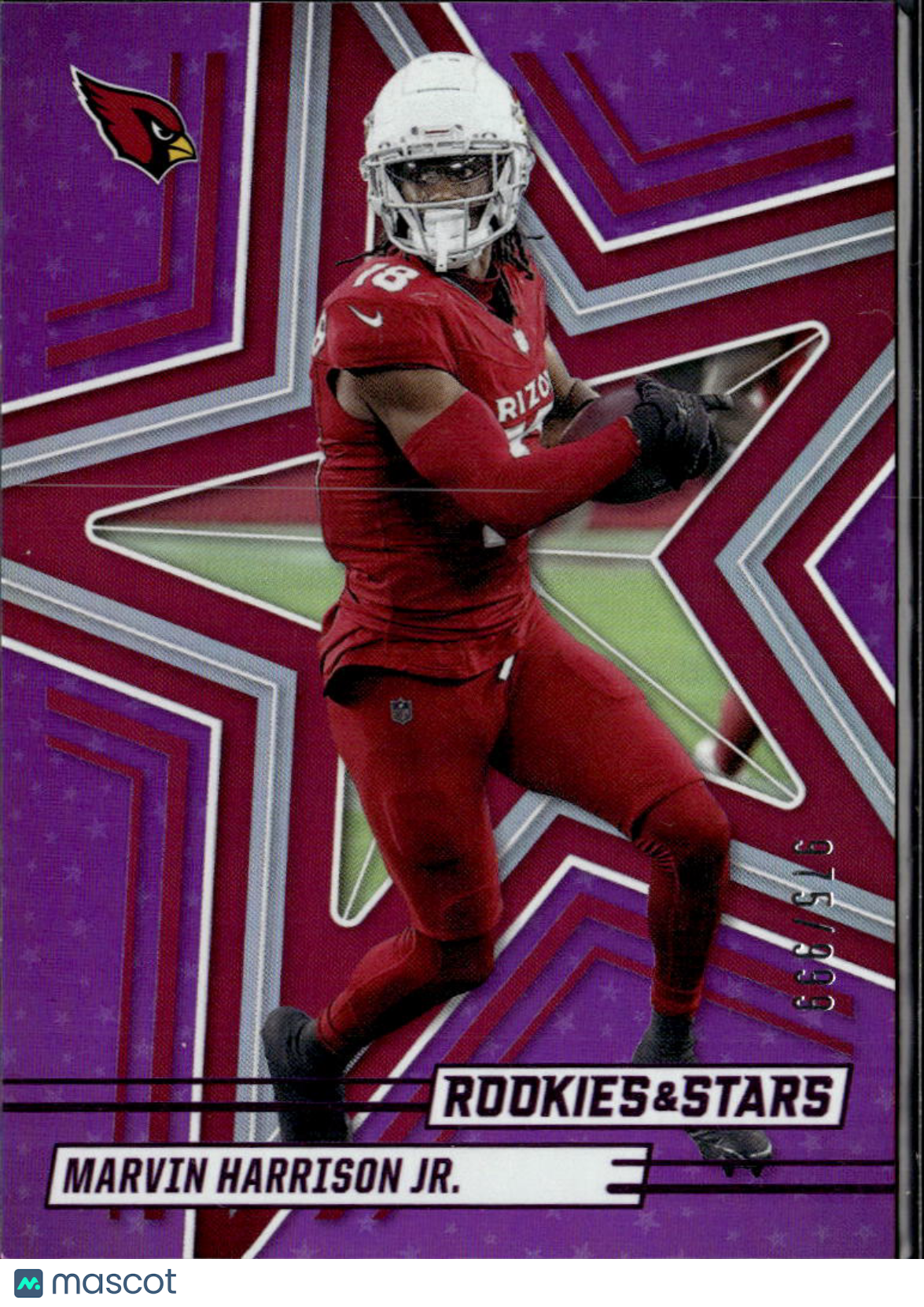 Marvin Harrison Jr. 2025 Rookies & Stars Purple /999 Arizona Cardinals