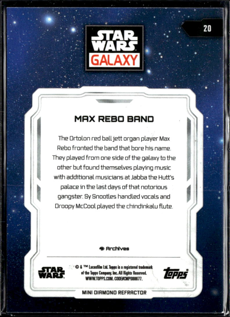 Max Rebo Band 2024 Topps Star Wars Galaxy Refractor #20