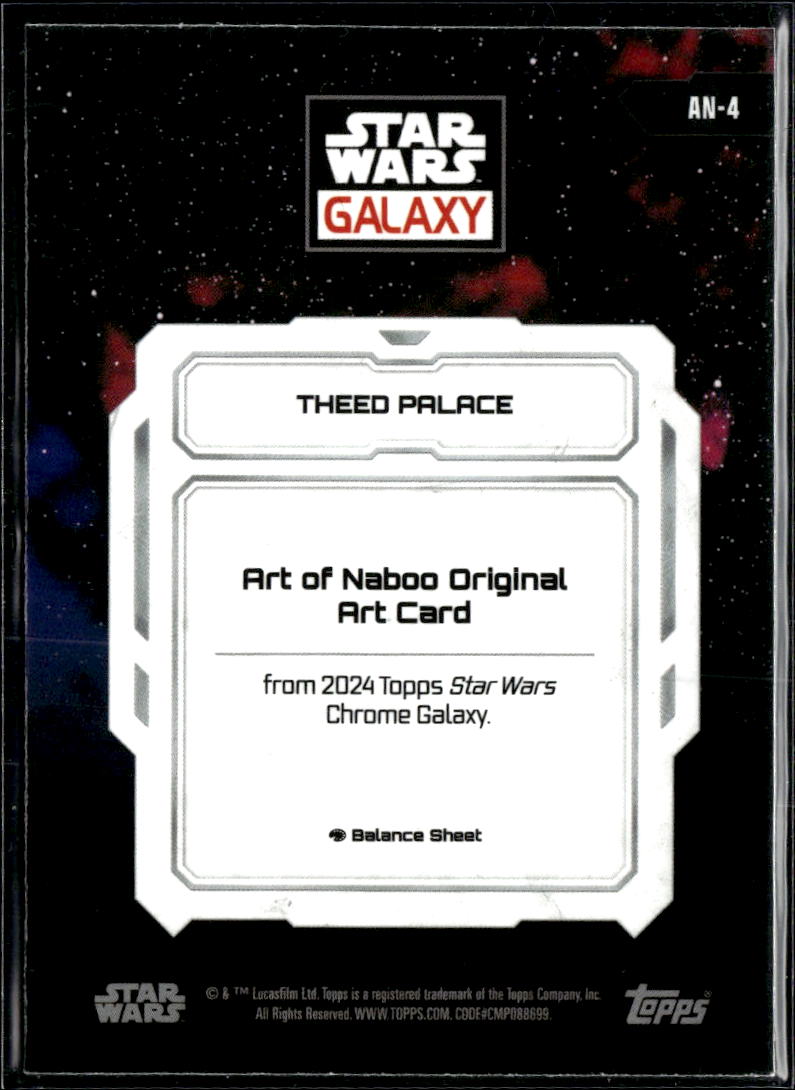 Theed Palace 2024 Topps Star Wars Galaxy Refractor #AN-4