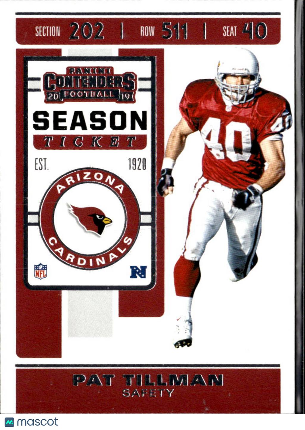 Pat Tillman 2019 Panini Contenders Football Season Ticket Arizona Cardinals