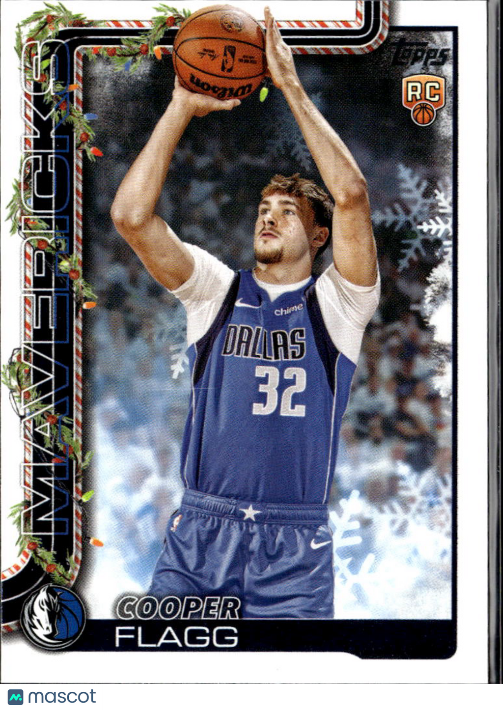 Cooper Flagg 2025 Topps Holiday Rookie RC Dallas Mavericks