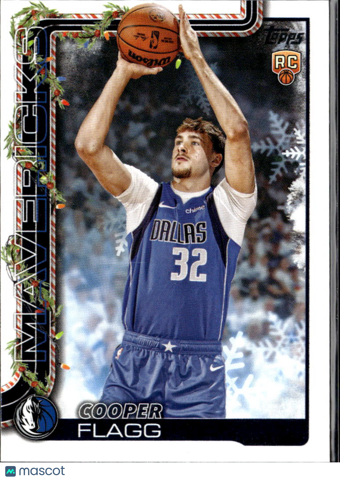 Cooper Flagg 2025 Topps Holiday Rookie RC Dallas Mavericks