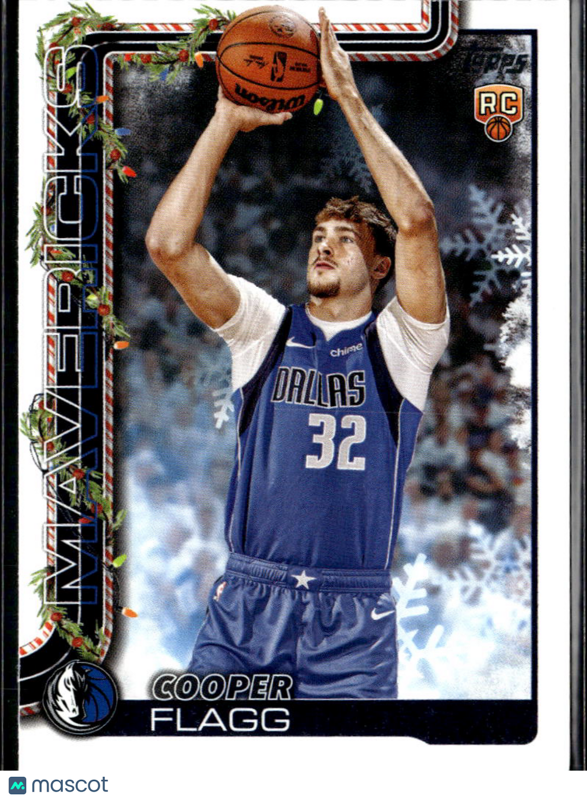 Cooper Flagg 2025 Topps Holiday Rookie RC Dallas Mavericks