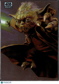 Grand Master Yoda 20626 Topps Star Wars Galaxy Refractor #48