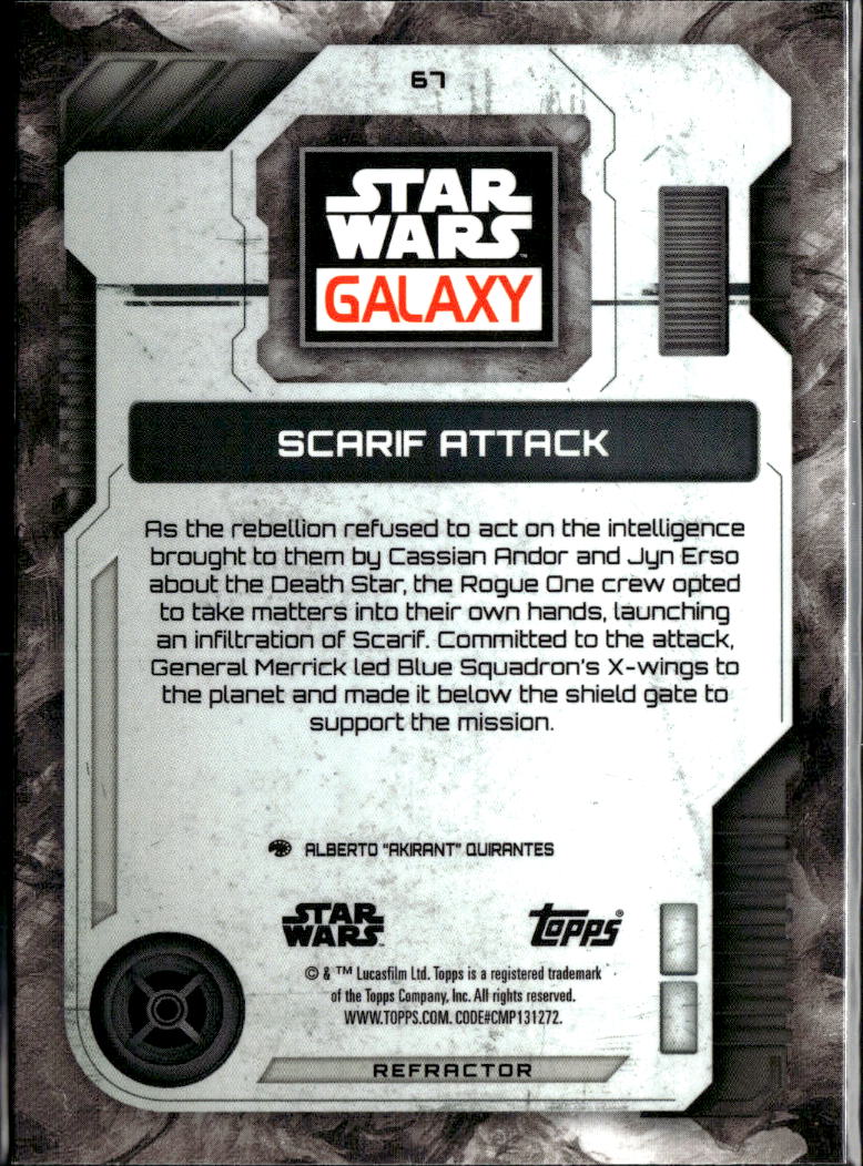 Scarif Attack 2026 Topps Star Wars Galaxy Refractor #67