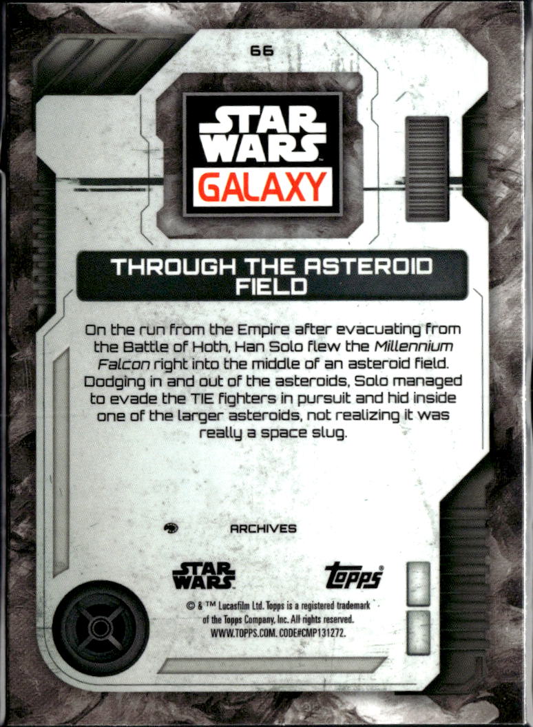 Through The Asteroid Field Topps Star Wars Galaxy Mini Diamond Refractor #66