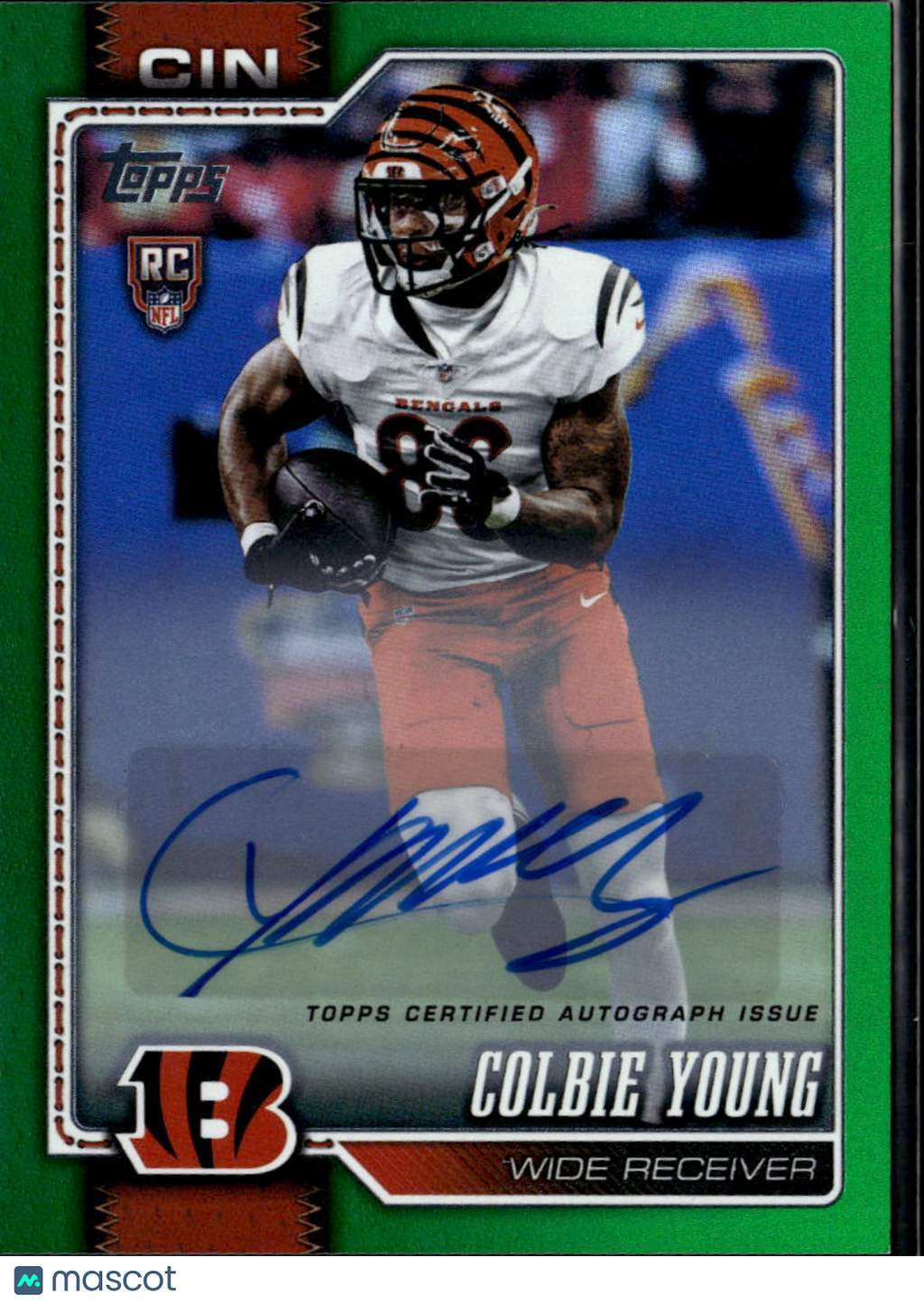Colbie Young 2026 Topps RC Auto Green Cincinnati Bengals