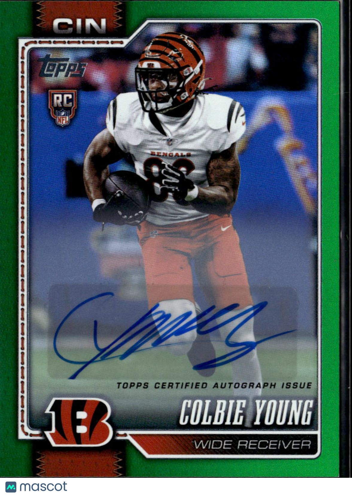 Colbie Young 2026 Topps RC Auto Green Cincinnati Bengals