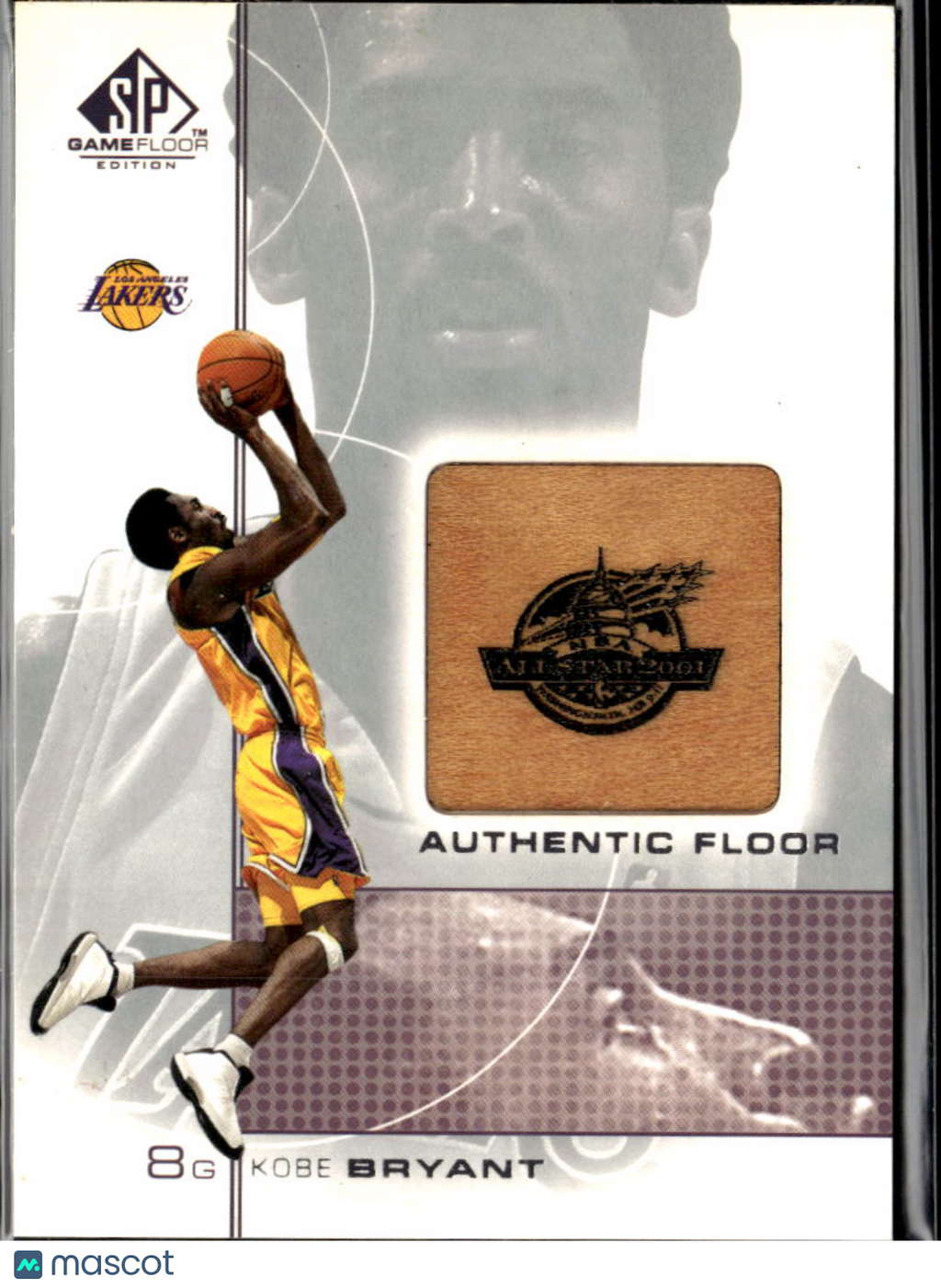 Kobe Bryant 2001 Upper Deck SP Game Used Floor Los Angeles Lakers