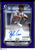 Kyle Carr 2026 Bowman Chrome 1st Auto Autograph RC 222/250 New York Yankees