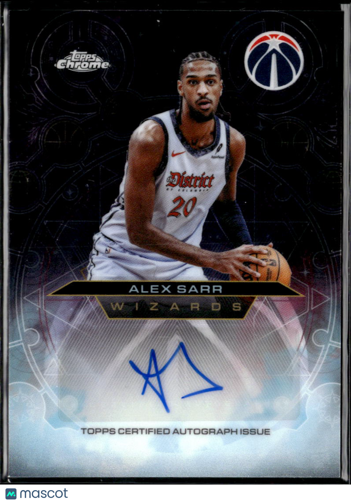 Alex Sarr 2026 Topps Chrome Update Auto Autograph Washington Wizards