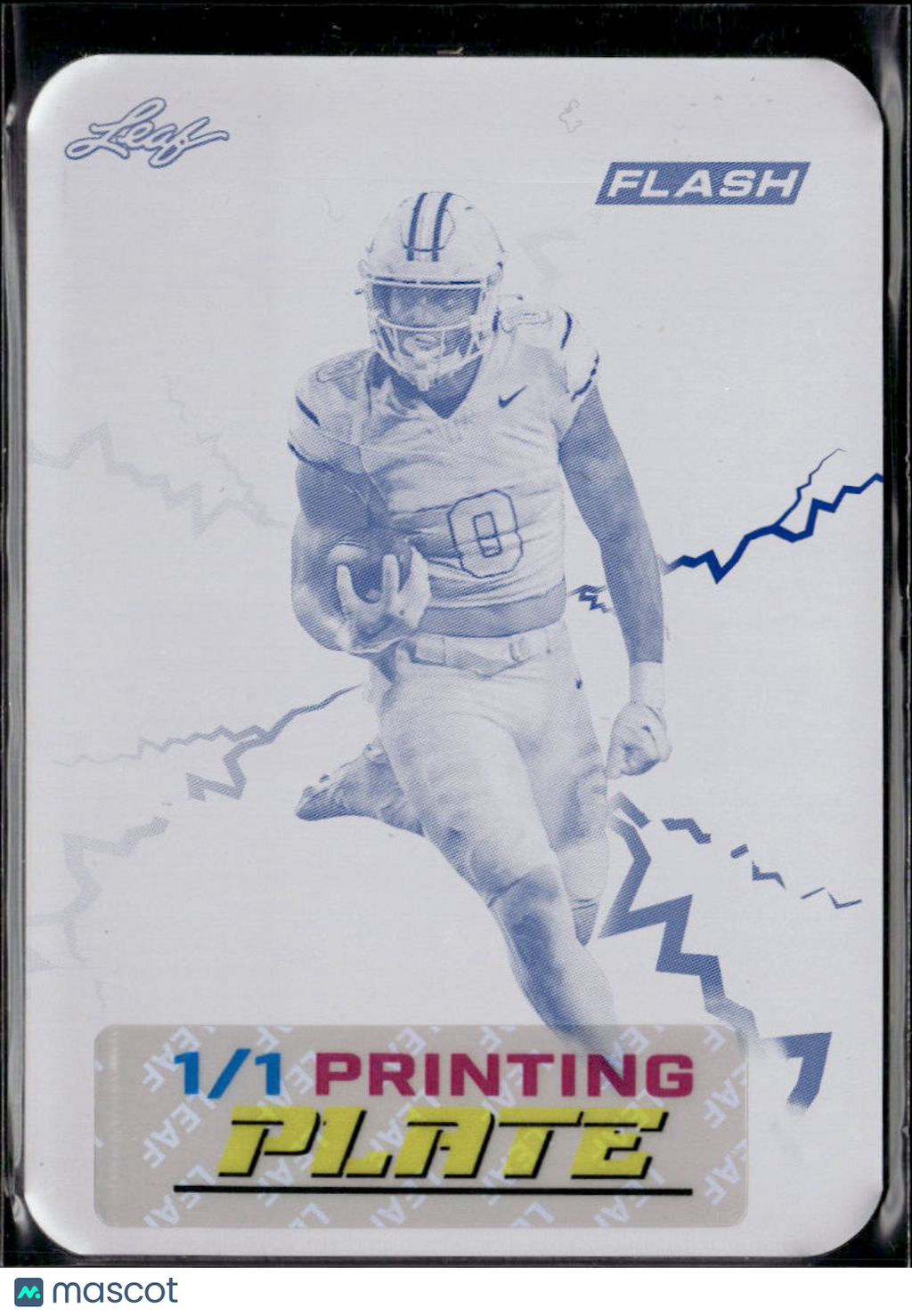 Ollie Gordon II 2025 Leaf Eclectic RC Cyan Printing Plate Oklahoma State 1/1