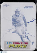 Ollie Gordon II 2025 Leaf Eclectic RC Cyan Printing Plate Oklahoma State 1/1