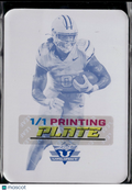 Ollie Gordon II 2025 Leaf Eclectic RC Cyan Printing Plate Oklahoma State 1/1