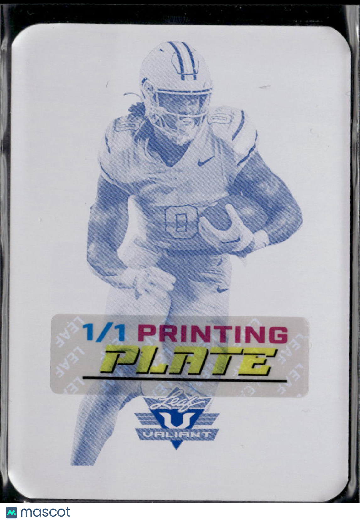 Ollie Gordon II 2025 Leaf Eclectic RC Cyan Printing Plate Oklahoma State 1/1