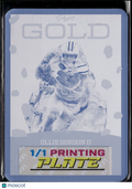 Ollie Gordon II 2025 Leaf Eclectic RC Cyan Printing Plate Oklahoma State 1/1