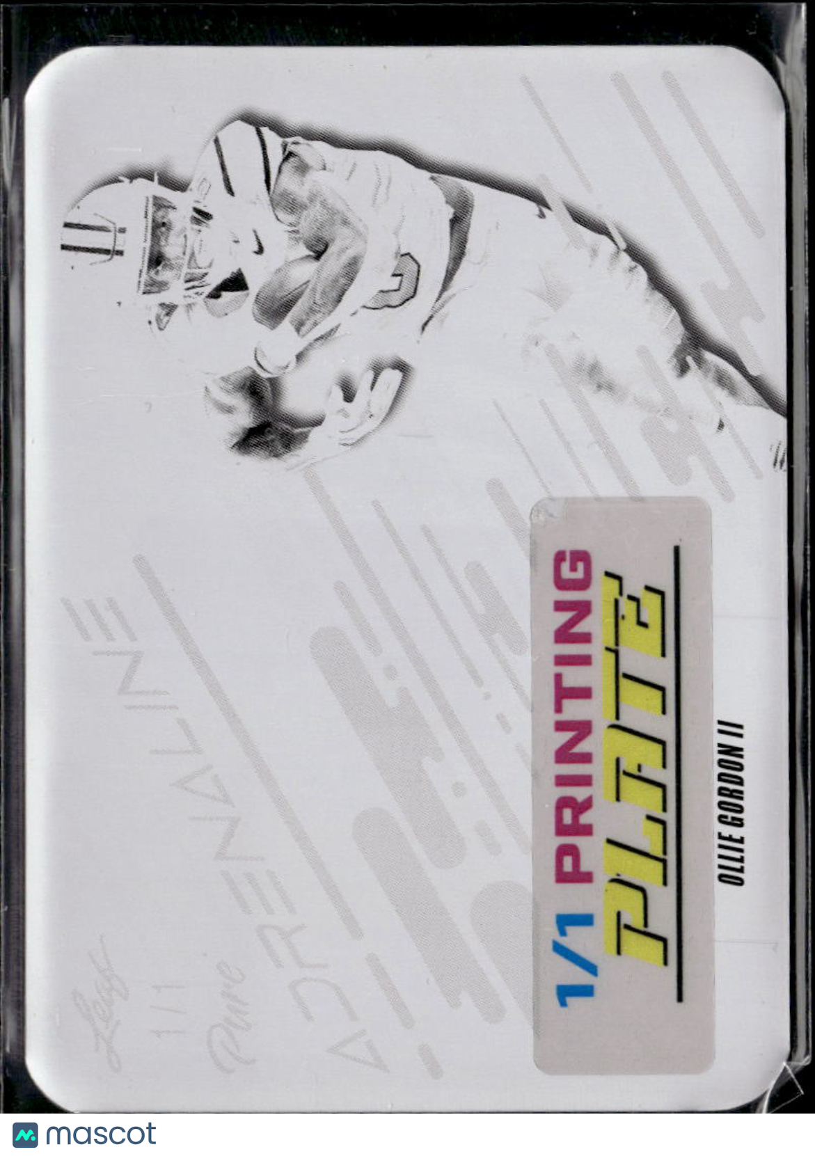 Ollie Gordon II 2025 Leaf Eclectic RC Black Printing Plate Oklahoma State 1/1