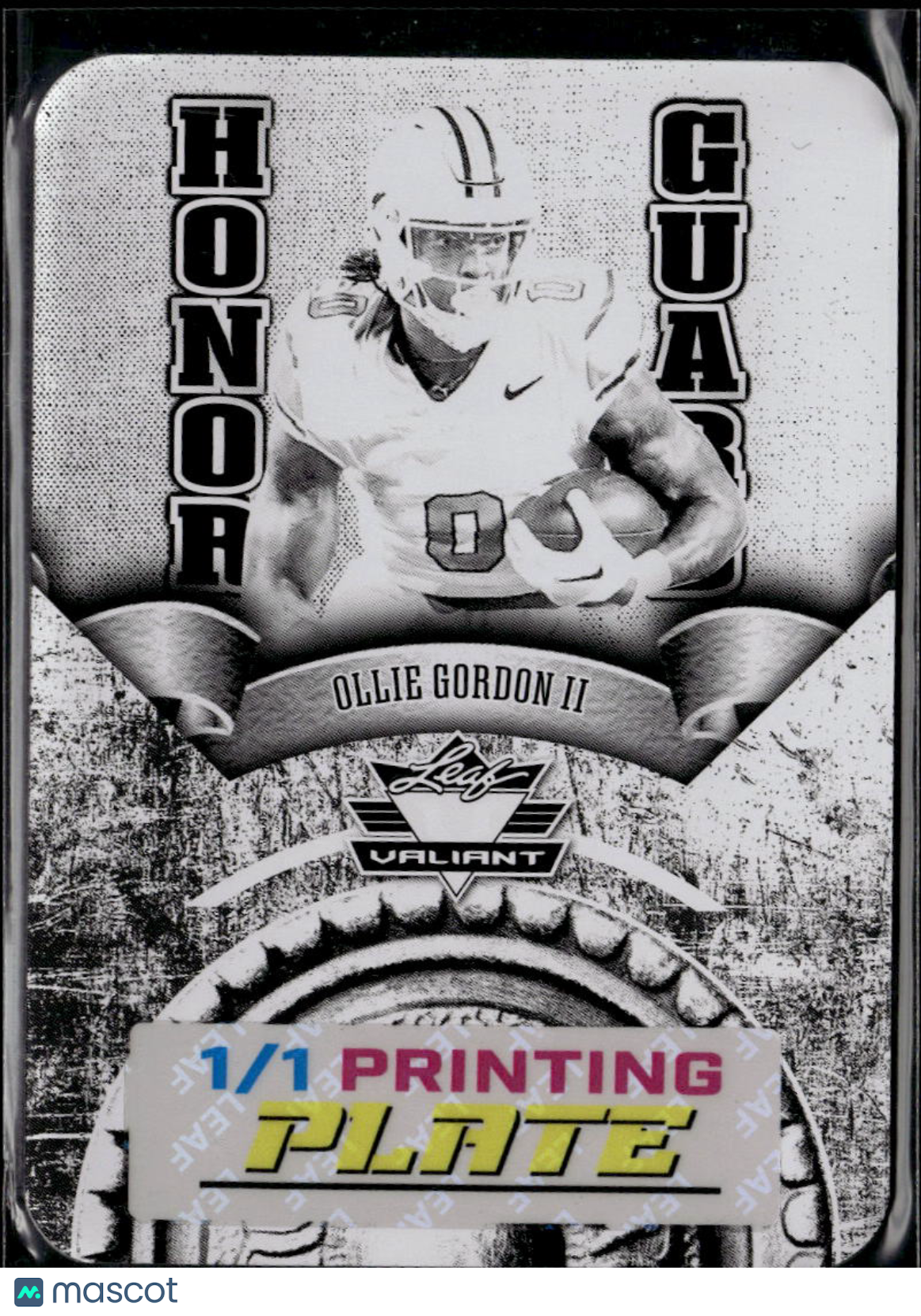 Ollie Gordon II 2025 Leaf Eclectic RC Black Printing Plate Oklahoma State 1/1