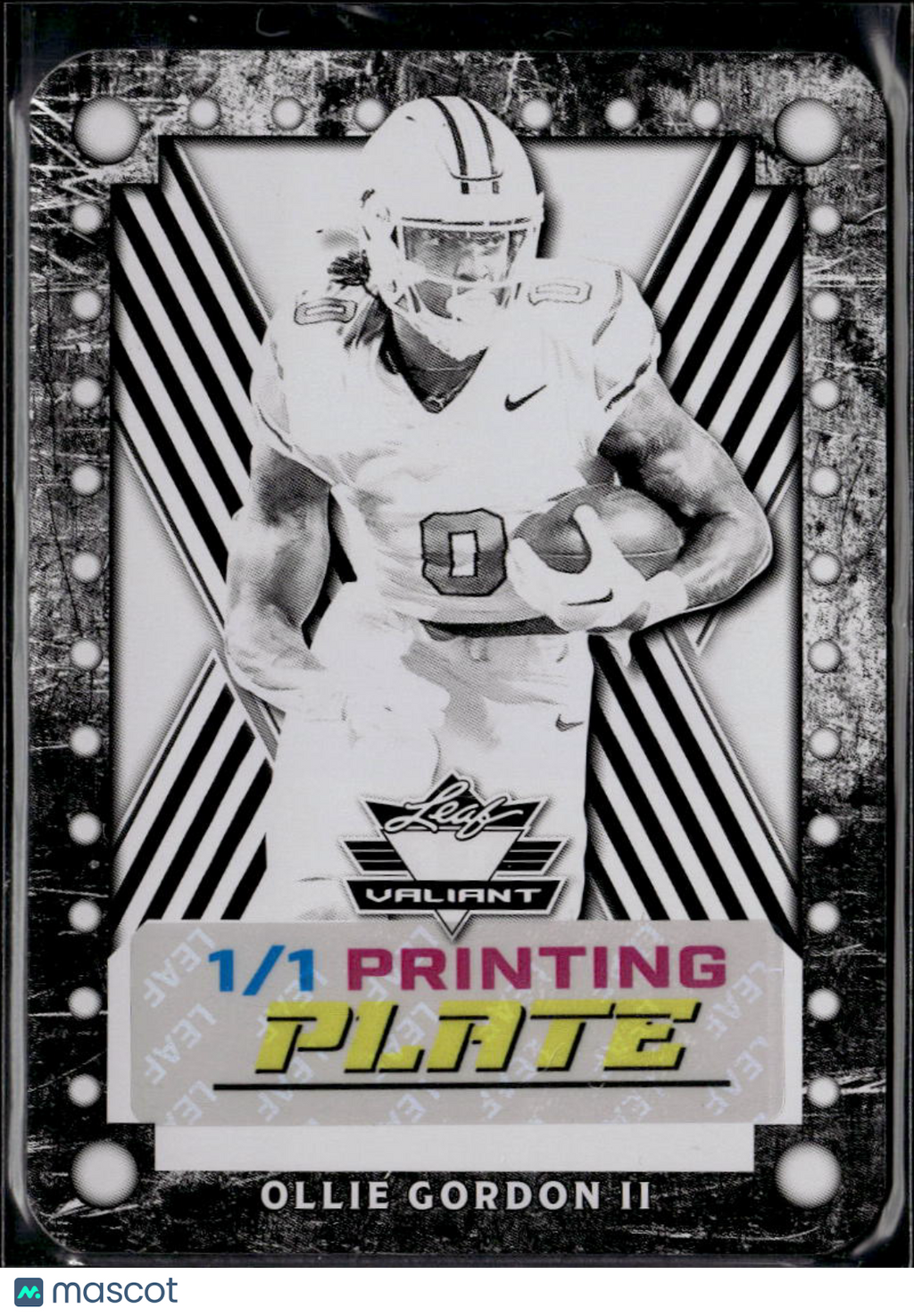 Ollie Gordon II 2025 Leaf Eclectic RC Black Printing Plate Oklahoma State 1/1