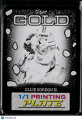 Ollie Gordon II 2025 Leaf Eclectic RC Black Printing Plate Oklahoma State 1/1