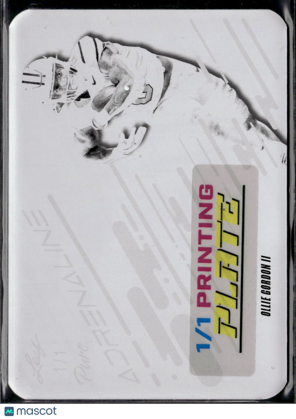 Ollie Gordon II 2025 Leaf Eclectic RC Black Printing Plate Oklahoma State 1/1