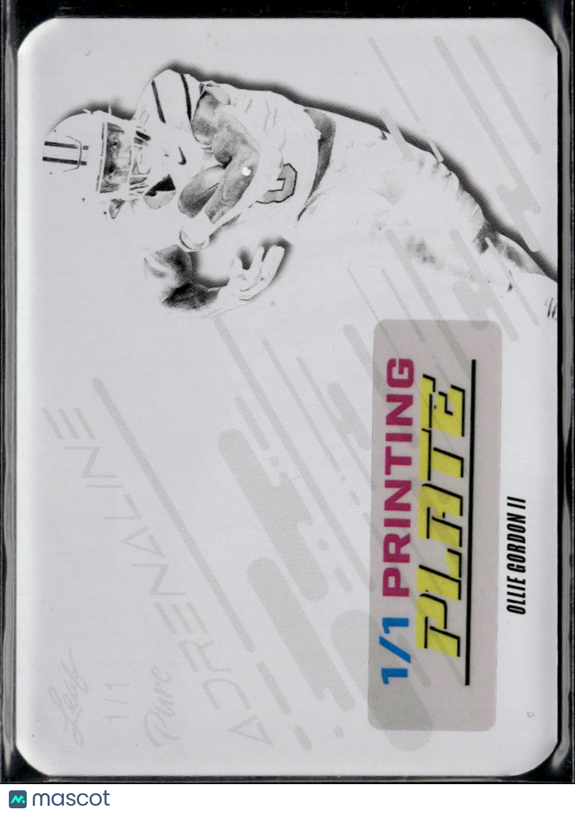 Ollie Gordon II 2025 Leaf Eclectic RC Black Printing Plate Oklahoma State 1/1