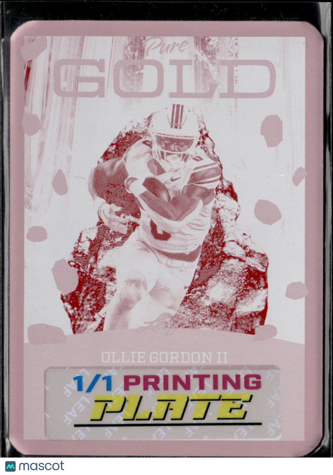 Ollie Gordon II 2025 Leaf Eclectic RC Magenta Printing Plate Oklahoma State 1/1