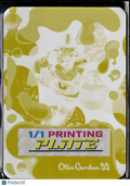 Ollie Gordon II 2025 Leaf Eclectic RC Yellow Printing Plate Oklahoma State 1/1