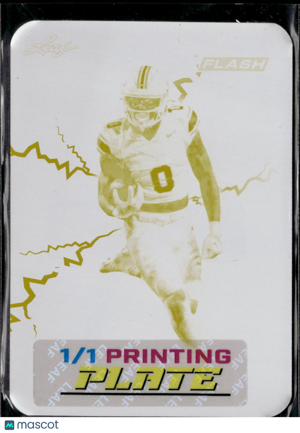 Ollie Gordon II 2025 Leaf Eclectic RC Yellow Printing Plate Oklahoma State 1/1