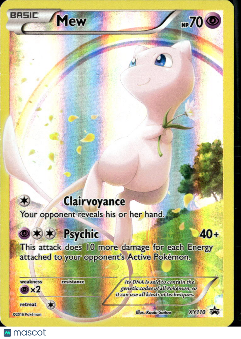 Mew 2016 XY Holo Black Star Promo #XY110