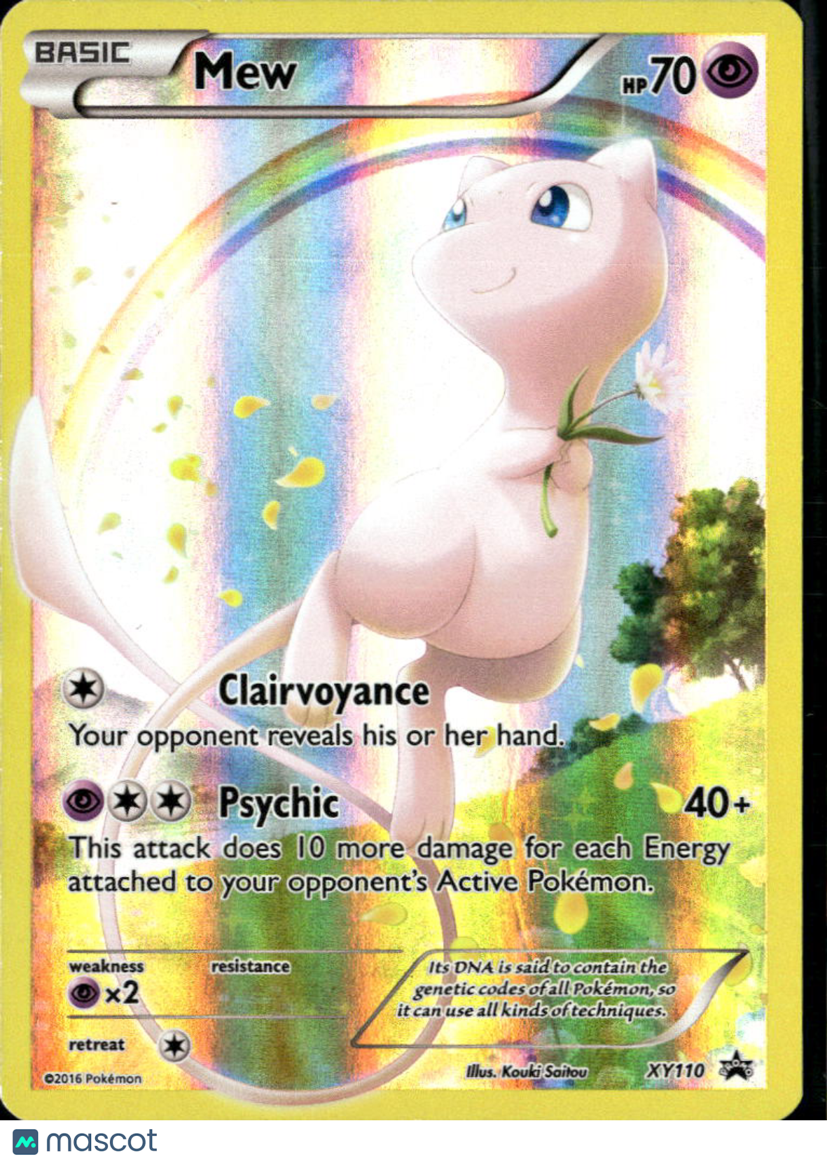 Mew 2016 XY Holo Black Star Promo #XY110