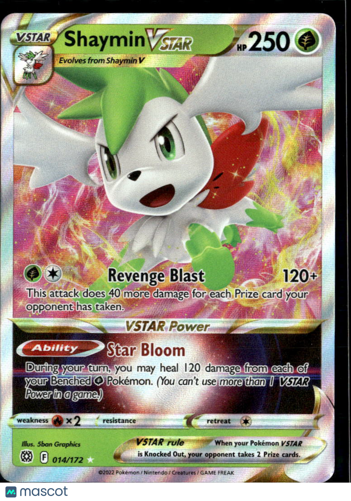Shaymin VSTAR 2022 Brilliant Stars Holo Rare #14/172