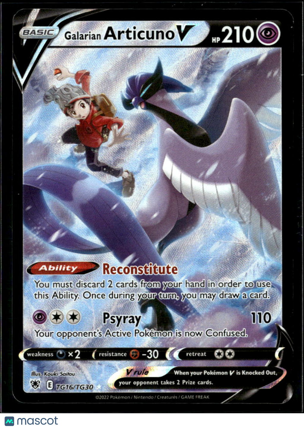 Galarian Articuno V 2022 Astral Radiance Holo Rare CSR #TG16/TG30