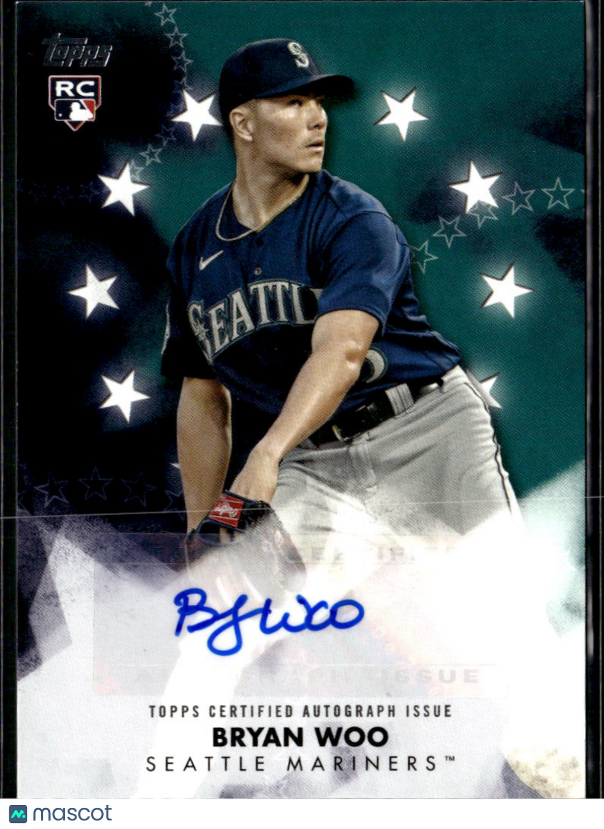 Bryan Woo 2024 Topps Stars Auto Autograph RC Seattle Mariners