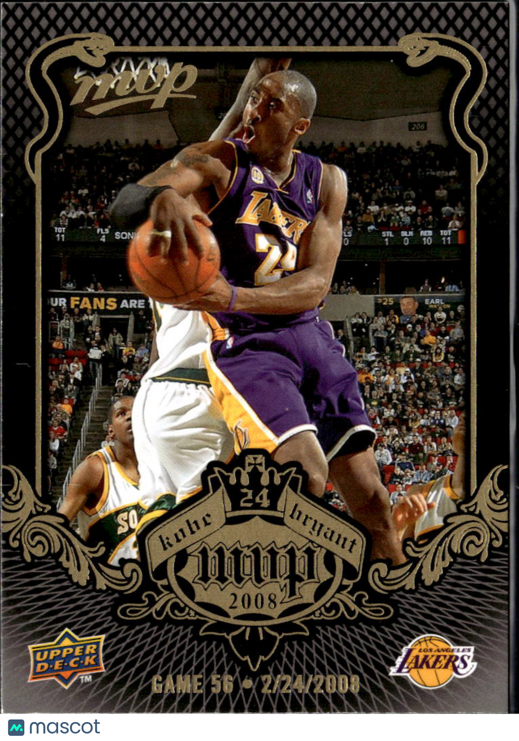 Kobe Bryant 2008 Upper Deck MVP #56 Los Angeles Lakers
