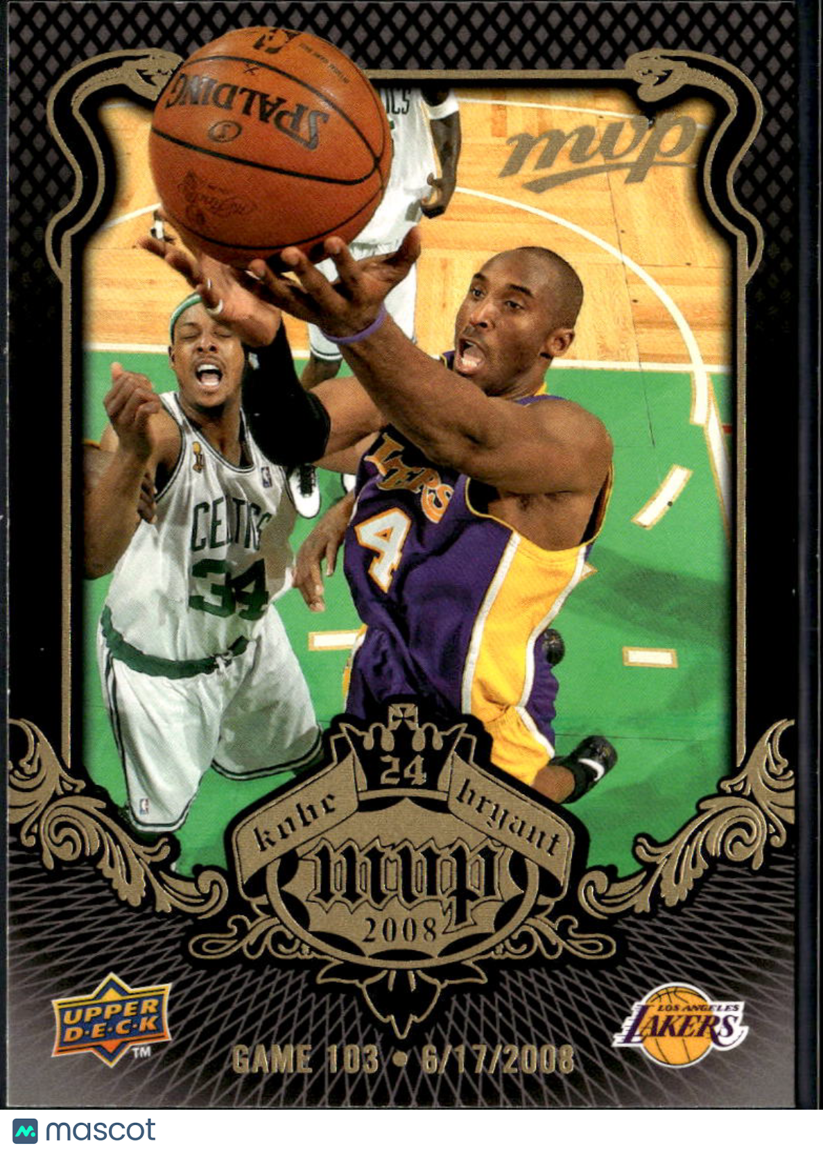 Kobe Bryant 2008 Upper Deck MVP #100 Los Angeles Lakers