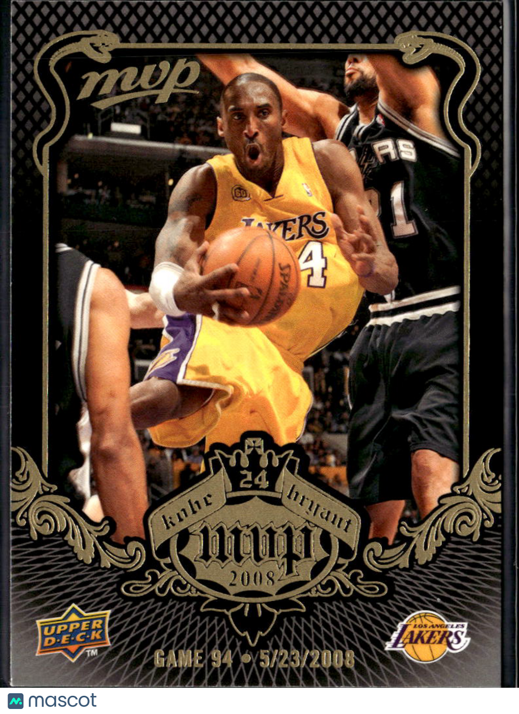 Kobe Bryant 2008 Upper Deck MVP #91 Los Angeles Lakers