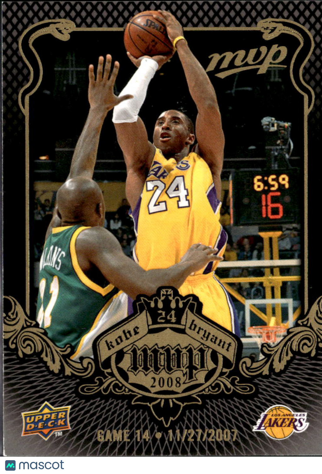 Kobe Bryant 2008 Upper Deck MVP #14 Los Angeles Lakers