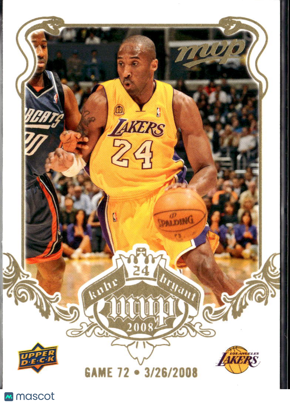 Kobe Bryant 2008 Upper Deck MVP White Los Angeles Lakers