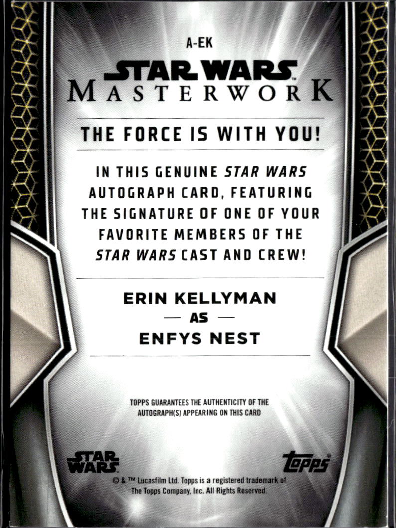 Erin Kellyman as Enfys Nest Topps Star Wars Masterwork Auto Autograph #A-EK