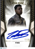 John Boyega as Finn Topps Star Wars Masterwork GOLD Auto Autograph 17/25 #A-F