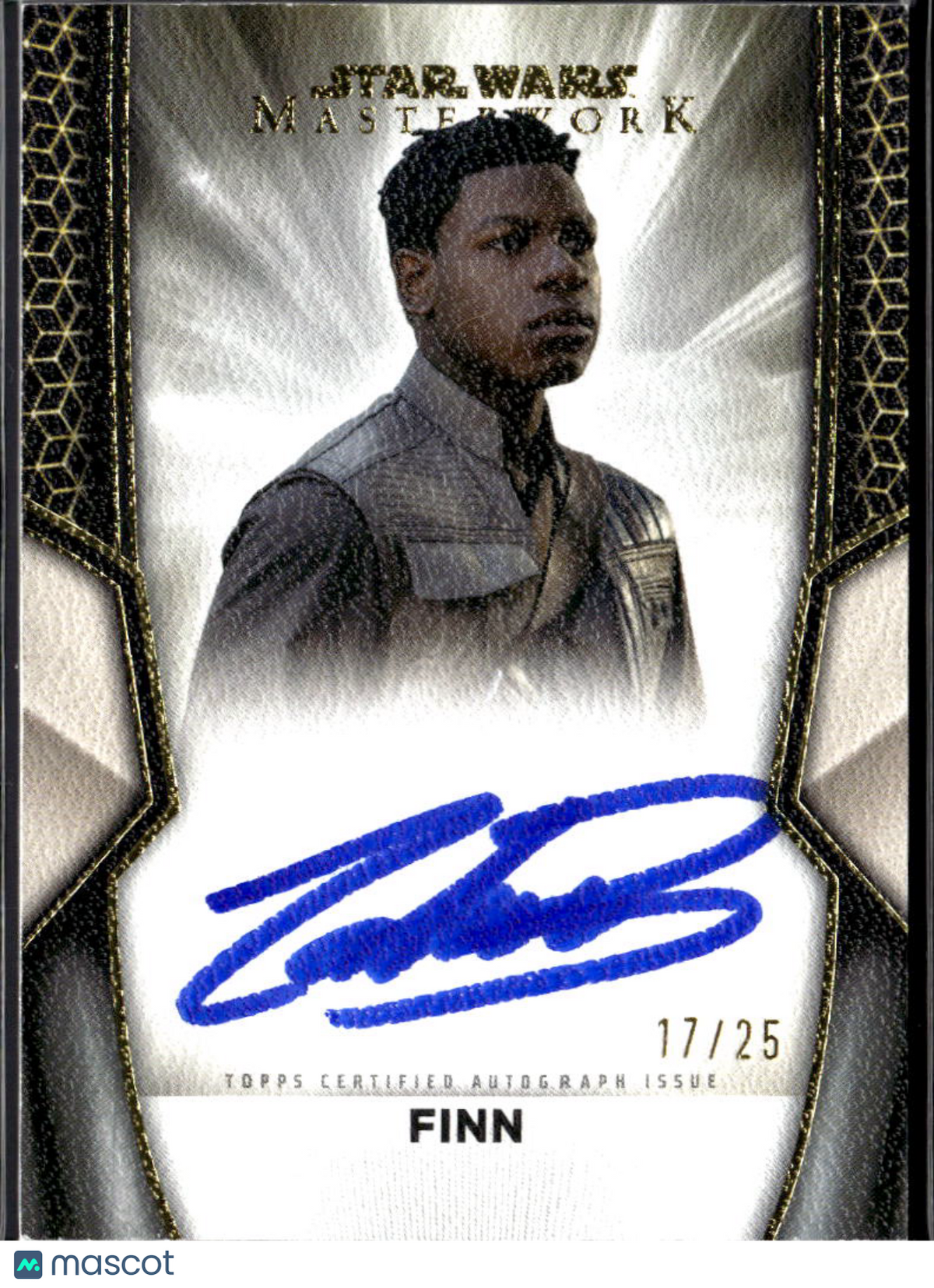 John Boyega as Finn Topps Star Wars Masterwork GOLD Auto Autograph 17/25 #A-F