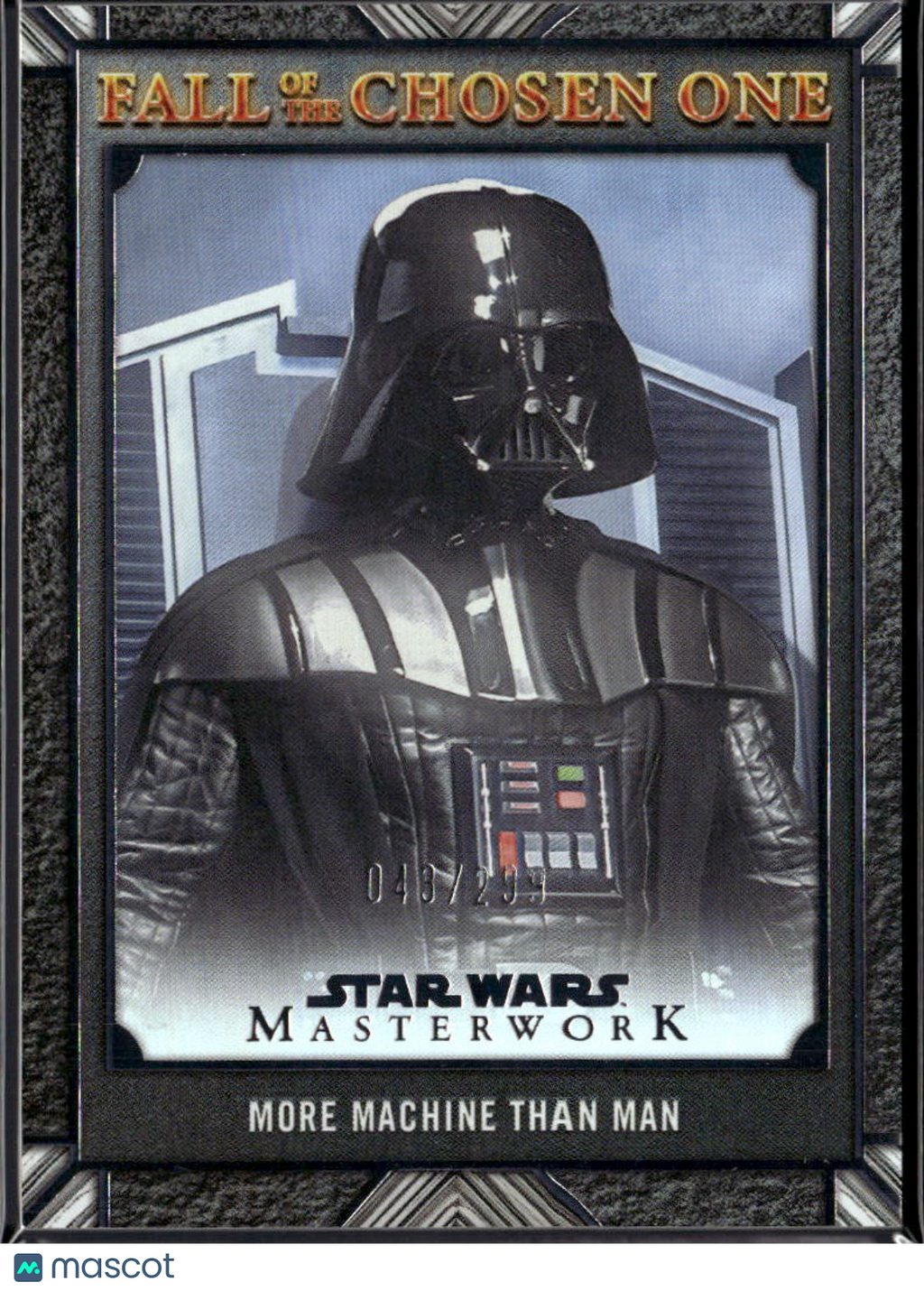 More Machine Than Man Topps Star Wars Masterwork Darth Vader 43/299 #FALL-23