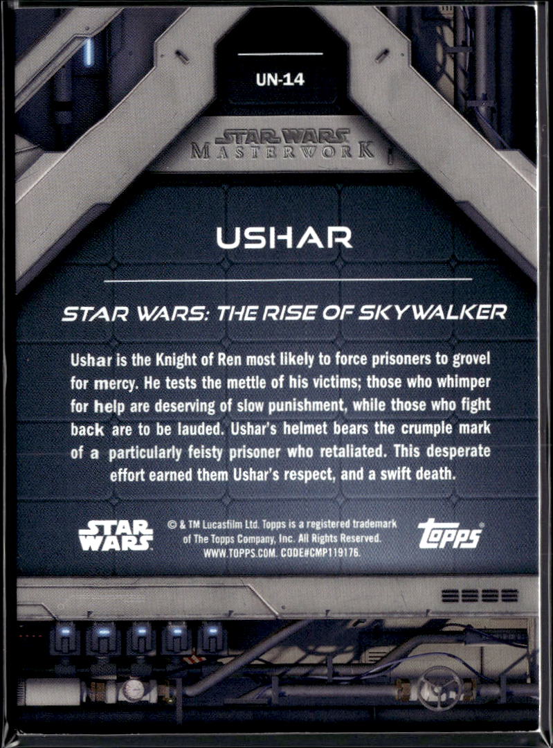Ushar Topps Star Wars Masterwork GOLD Canvas 25/25 #UN-14