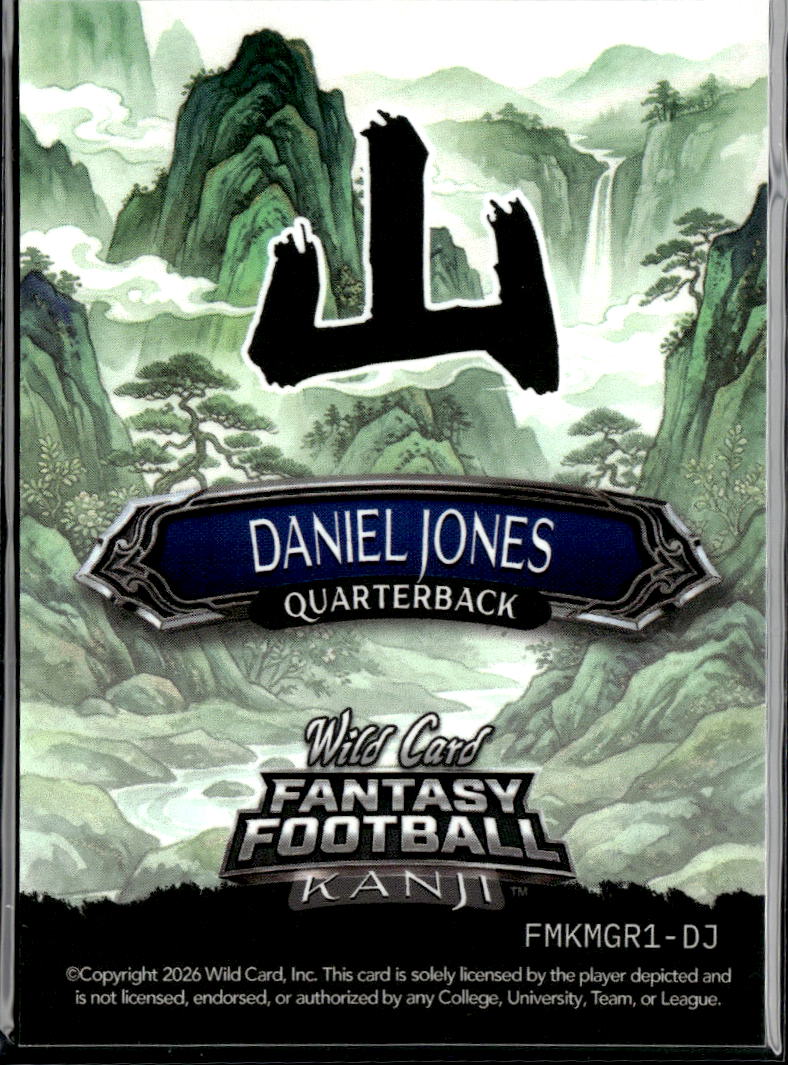 Daniel Jones 2026 Wild Card Fantasy Football Kanji Indianapolis Colts 5/5