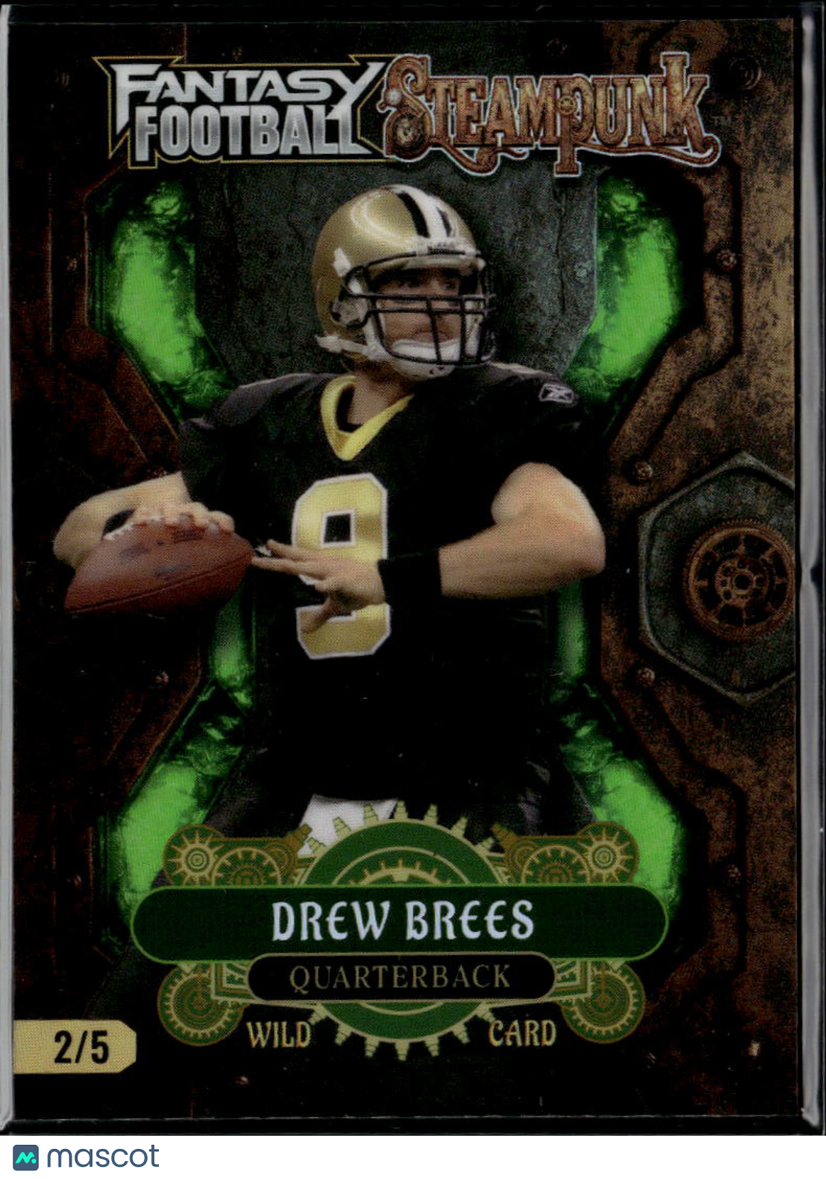 Drew Brees 2026 Wild Card Fantasy Football Steampunk 2/5 New Orleans Saints
